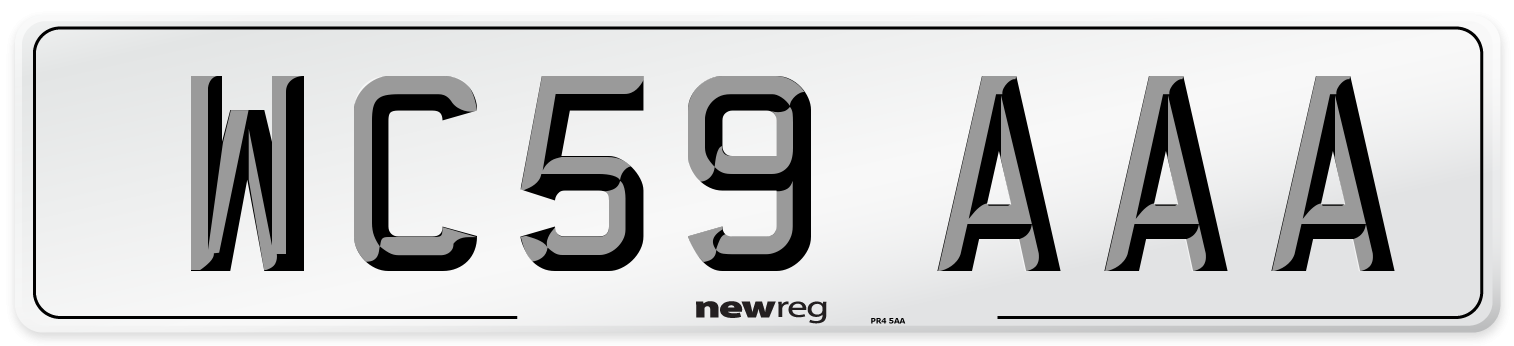 WC59 AAA Number Plate from New Reg